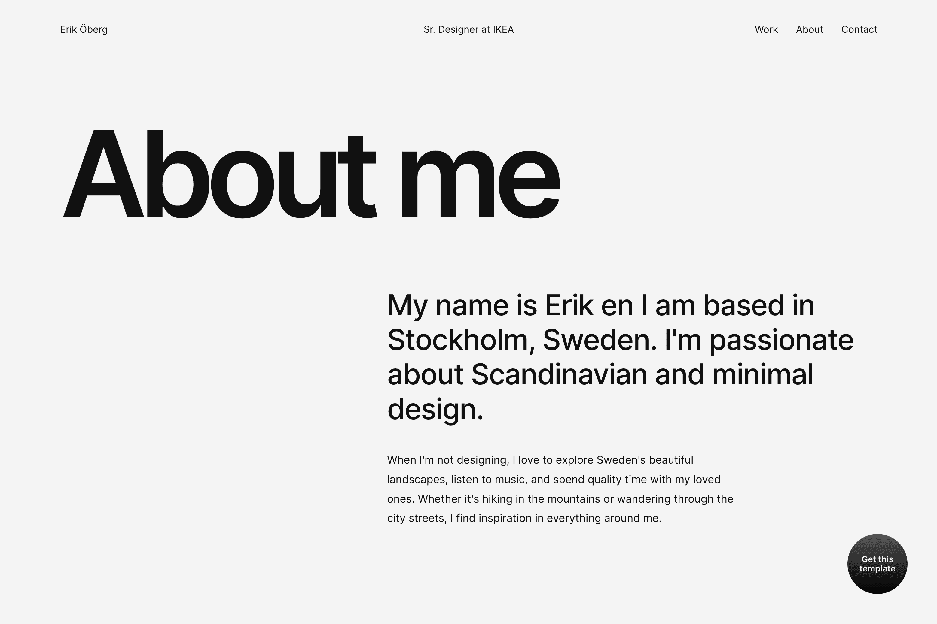 Öberg Framer template preview 3