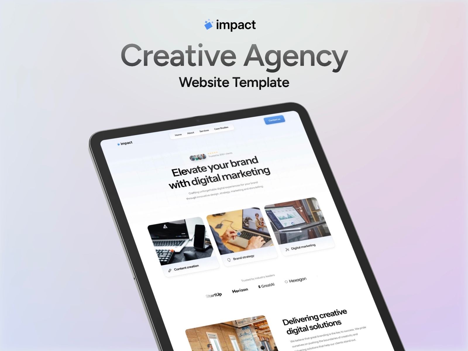 Impact Framer template preview 1