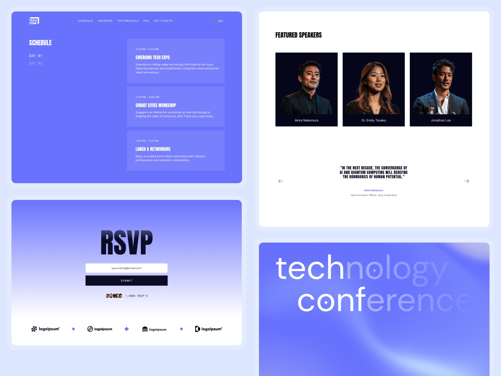 Tech Conf. Framer template preview 3