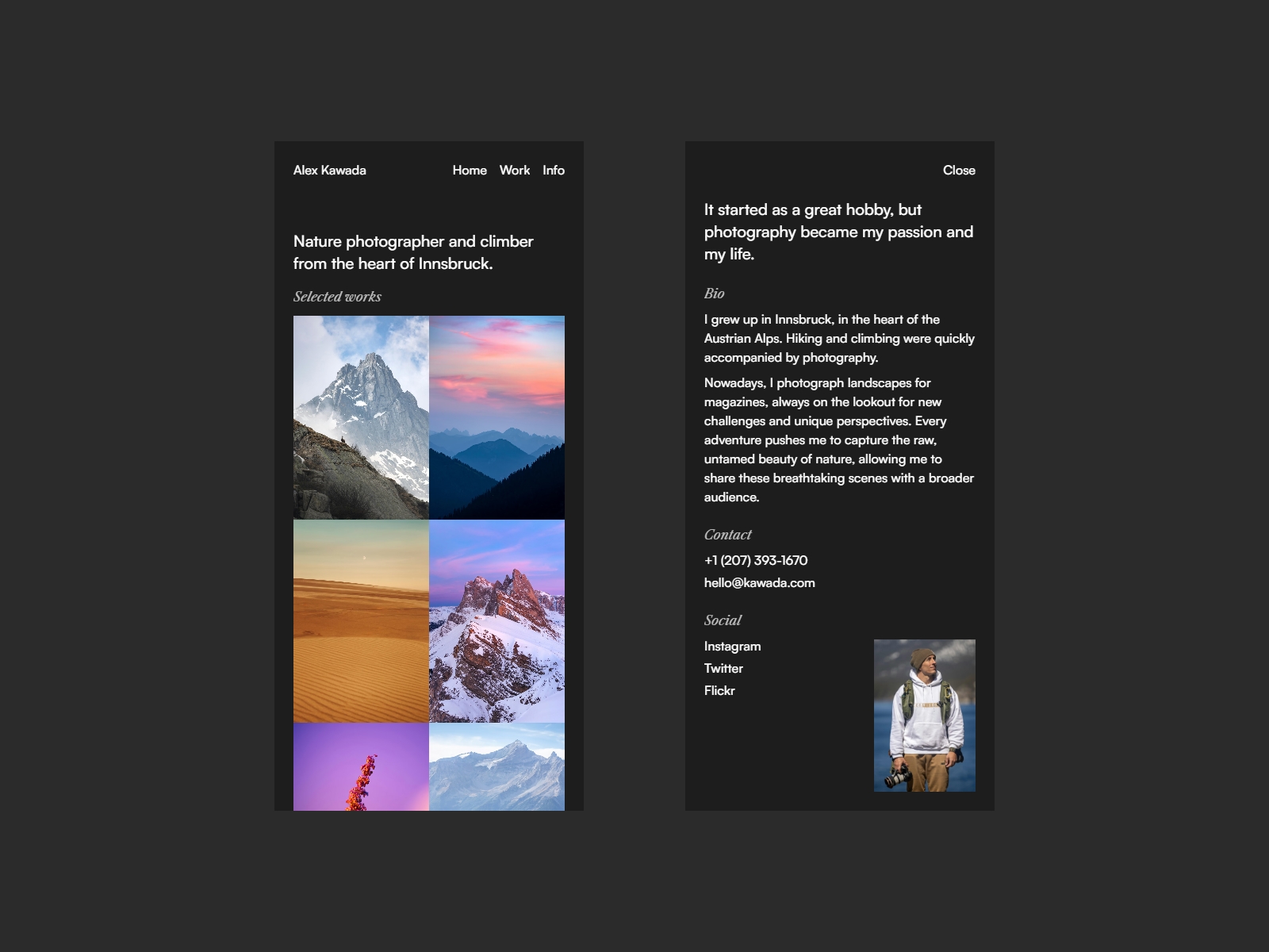 Kawada Framer template preview 4