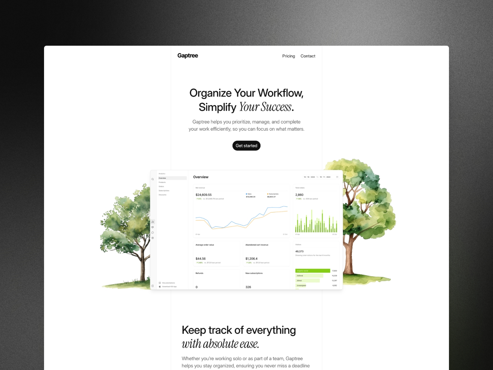 Gaptree Framer template preview 3