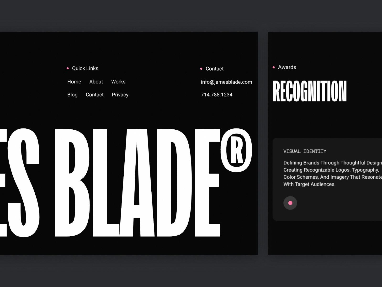 James Blade Framer template preview 2