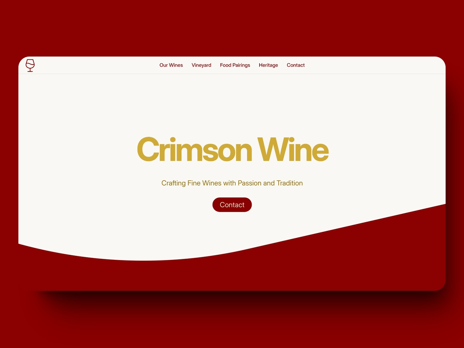 Crimson Wine Framer template preview 1