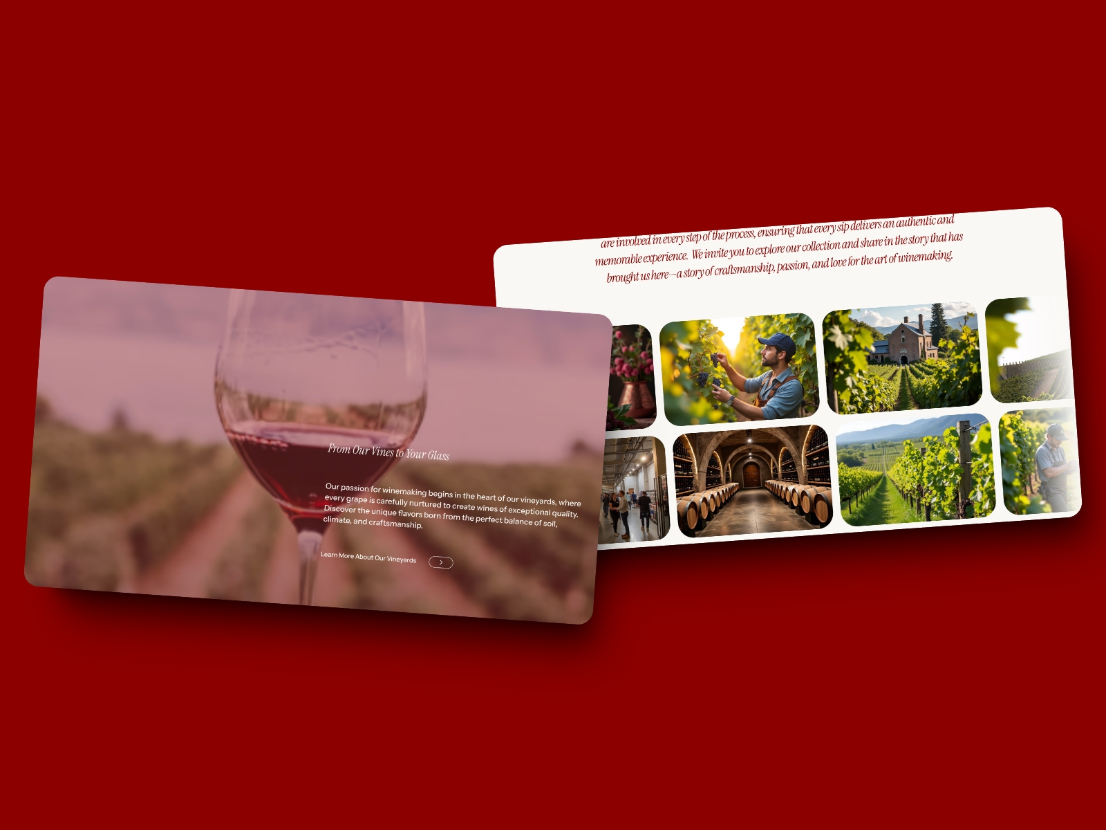 Crimson Wine Framer template preview 3