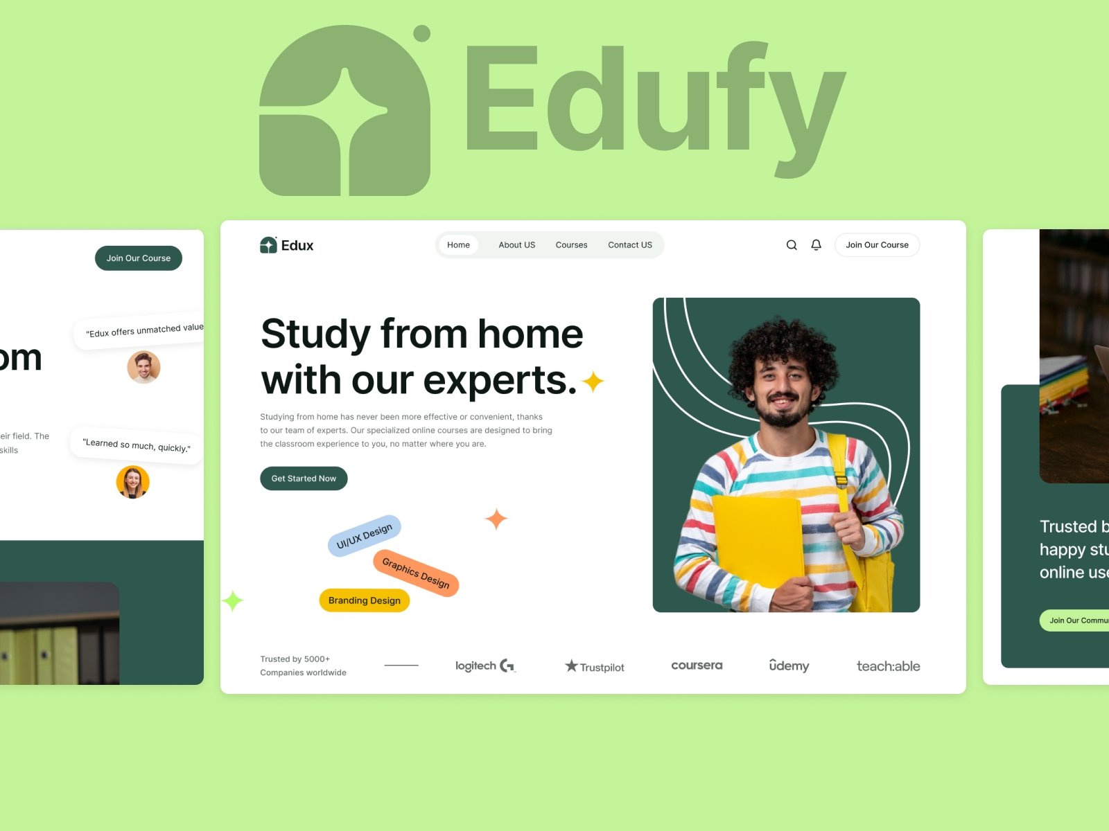 Edufy Framer template preview 2