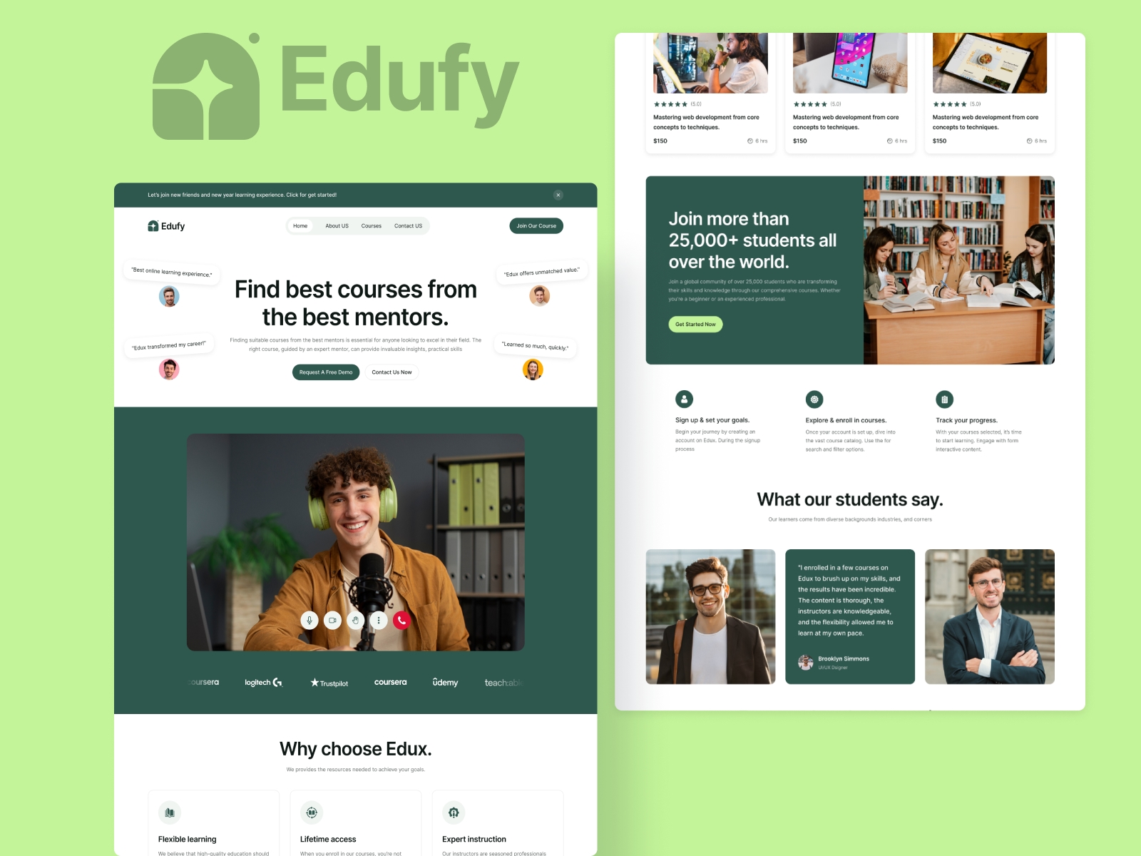 Edufy Framer template preview 4