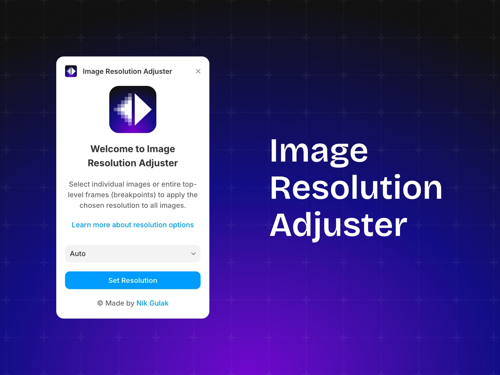 Image Resolution Adjuster